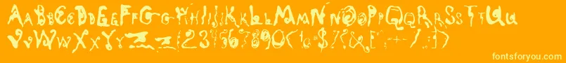 KYOTS    Font – Yellow Fonts on Orange Background