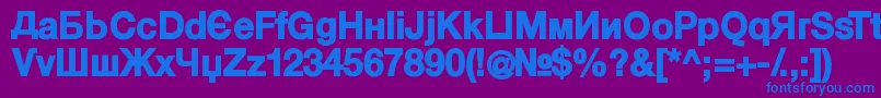 KyrillaSansSerif Black Font – Blue Fonts on Purple Background