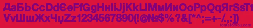 KyrillaSansSerif Black Font – Purple Fonts on Red Background