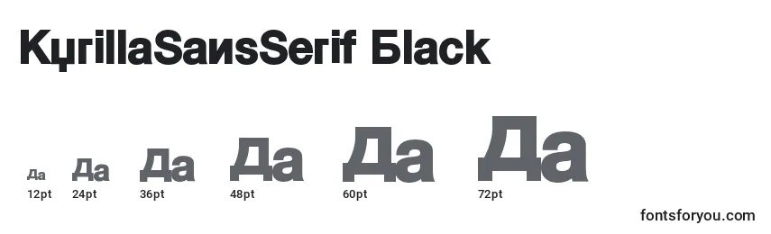 KyrillaSansSerif Black Font Sizes