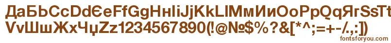 KyrillaSansSerif Bold Font – Brown Fonts on White Background