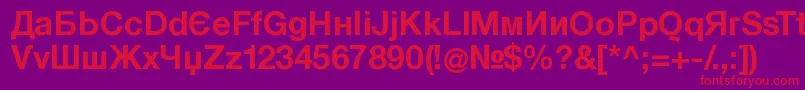 KyrillaSansSerif Bold Font – Red Fonts on Purple Background