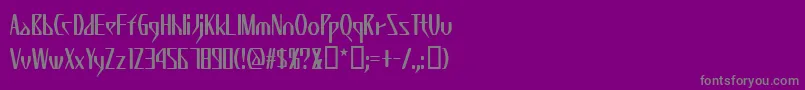 フォントKZWEDA   – 紫の背景に灰色の文字