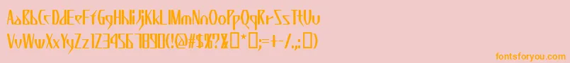 Weitere Informationen zur KZWEDA -Schriftart KZWEDA -Schriftart – Orangefarbene Schriften auf rosa Hintergrund