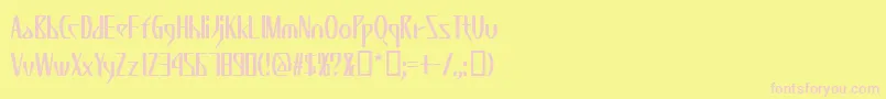 KZWEDA   Font – Pink Fonts on Yellow Background