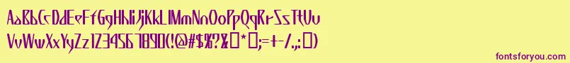 KZWEDA   Font – Purple Fonts on Yellow Background