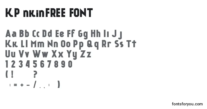 A fonte KР°nkinFREE FONT – alfabeto, números, caracteres especiais