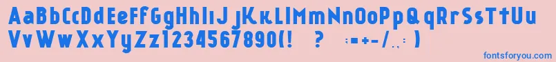 KР°nkinFREE FONT Font – Blue Fonts on Pink Background