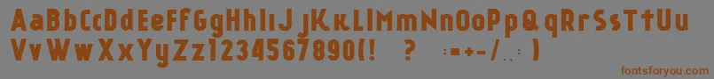 Шрифт KР°nkinFREE FONT – коричневые шрифты на сером фоне