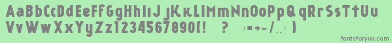 KР°nkinFREE FONT Font – Gray Fonts on Green Background