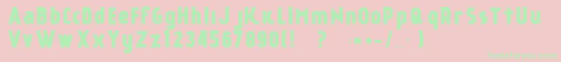 フォントKР°nkinFREE FONT – ピンクの背景に緑の文字