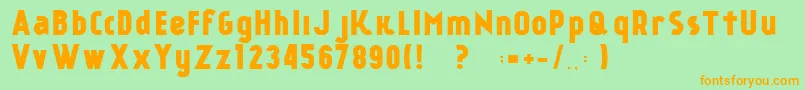 KР°nkinFREE FONT Font – Orange Fonts on Green Background