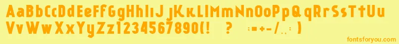 KР°nkinFREE FONT Font – Orange Fonts on Yellow Background