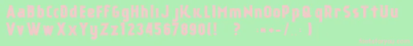 KР°nkinFREE FONT-fontti – vaaleanpunaiset fontit vihreällä taustalla