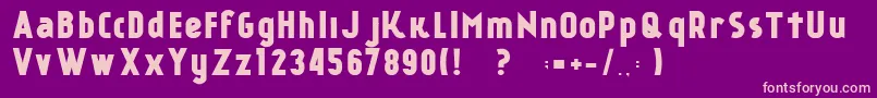 KР°nkinFREE FONT Font – Pink Fonts on Purple Background