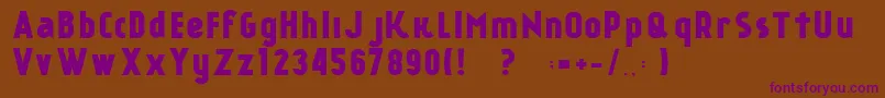 フォントKР°nkinFREE FONT – 紫色のフォント、茶色の背景