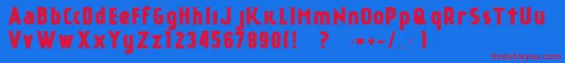 KР°nkinFREE FONT Font – Red Fonts on Blue Background