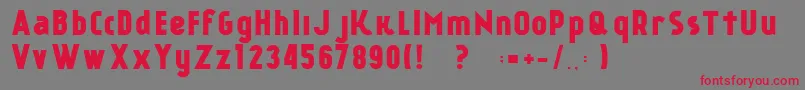 KР°nkinFREE FONT Font – Red Fonts on Gray Background