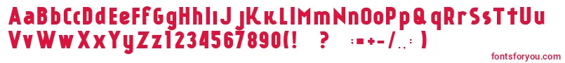 KР°nkinFREE FONT-fontti – punaiset fontit valkoisella taustalla