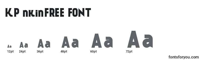 KР°nkinFREE FONT Font Sizes