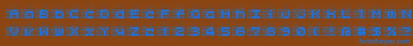 l25   Font – Blue Fonts on Brown Background