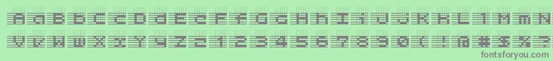 フォントl25   – 緑の背景に灰色の文字