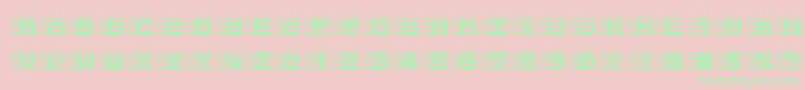 l25   Font – Green Fonts on Pink Background