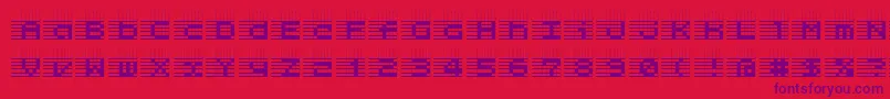 l25   Font – Purple Fonts on Red Background