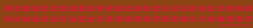 フォントl25   – 赤い文字が茶色の背景にあります。