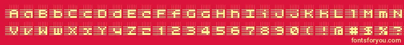 l25   Font – Yellow Fonts on Red Background