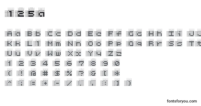 A fonte L25a   (132076) – alfabeto, números, caracteres especiais