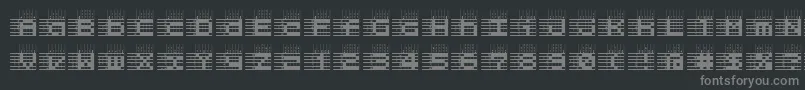 フォントl25a   – 黒い背景に灰色の文字