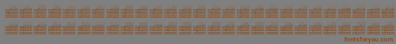 フォントl25q   – 茶色の文字が灰色の背景にあります。