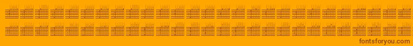 フォントl25q   – オレンジの背景に茶色のフォント