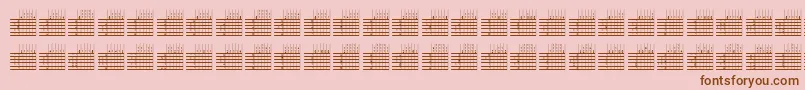 Шрифт l25q   – коричневые шрифты на розовом фоне