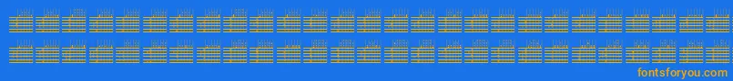 Fonte l25q   – fontes laranjas em um fundo azul