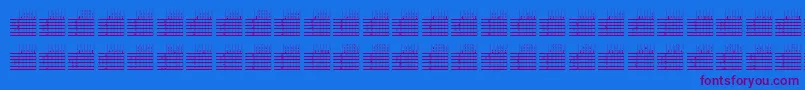 フォントl25q   – 紫色のフォント、青い背景