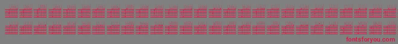 Fonte l25q   – fontes vermelhas em um fundo cinza