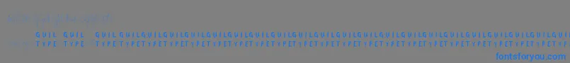 La Angelina DEMO VERSION 1 2-Schriftart – Blaue Schriften auf grauem Hintergrund