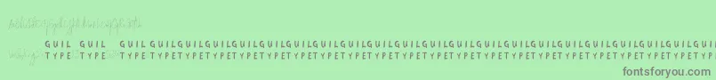 La Angelina DEMO VERSION 1 2 Font – Gray Fonts on Green Background