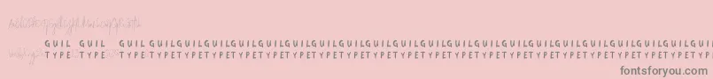 La Angelina DEMO VERSION 1 2-Schriftart – Graue Schriften auf rosa Hintergrund