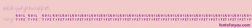 La Angelina DEMO VERSION 1 2-Schriftart – Violette Schriften auf rosa Hintergrund