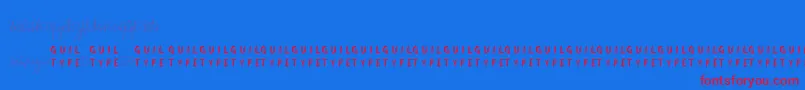 La Angelina DEMO VERSION 1 2-Schriftart – Rote Schriften auf blauem Hintergrund