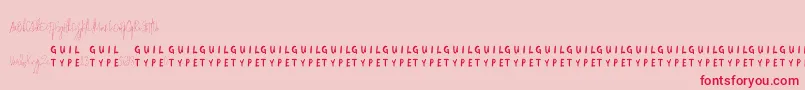 La Angelina DEMO VERSION 1 2 Font – Red Fonts on Pink Background