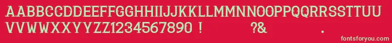 La Deco Klan Font – Green Fonts on Red Background