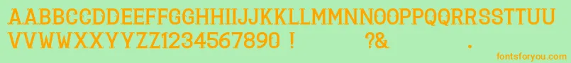 La Deco Klan Font – Orange Fonts on Green Background