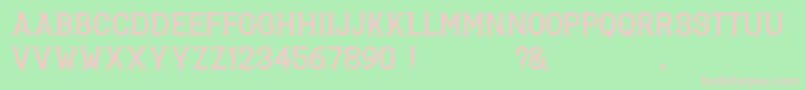 La Deco Klan Font – Pink Fonts on Green Background