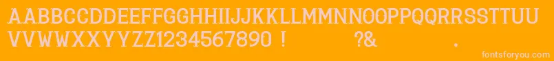 La Deco Klan Font – Pink Fonts on Orange Background