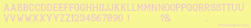 La Deco Klan Font – Pink Fonts on Yellow Background