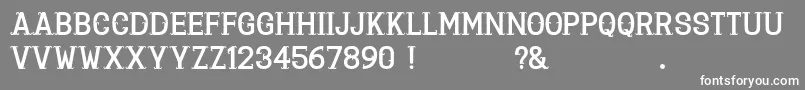 フォントLa Deco Klan – 灰色の背景に白い文字